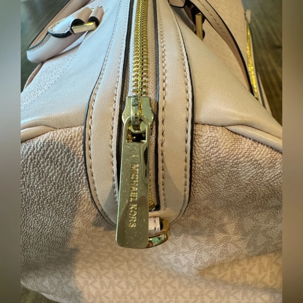 Michael Kors Pink Monogram Travel Duffel Bag